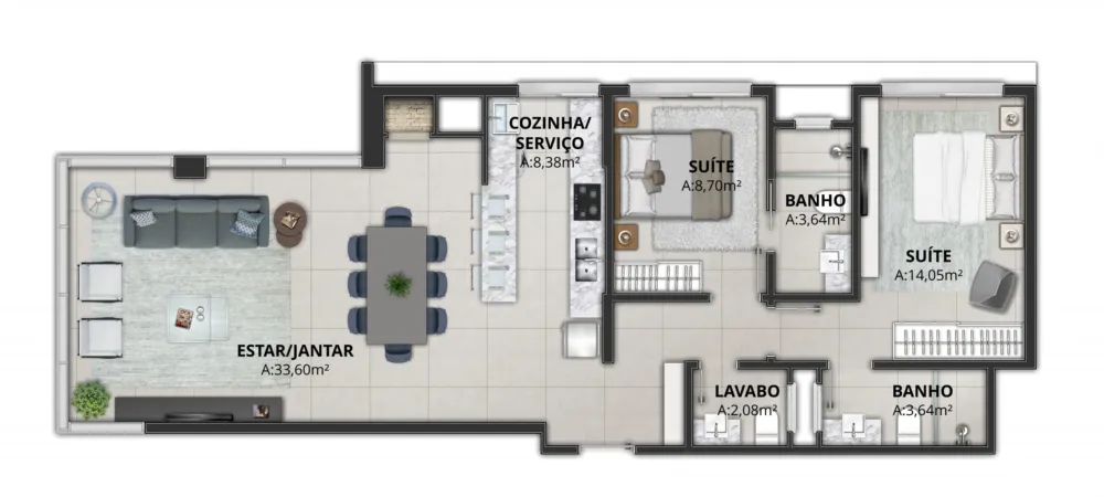 Apartamento para venda no bairro Centro em Torres