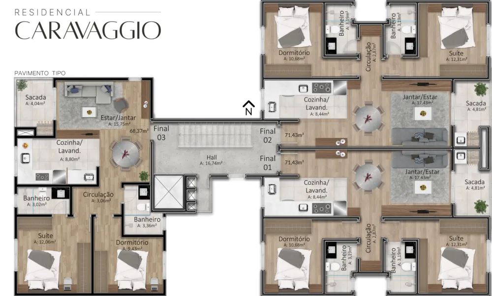 Apartamento para venda no bairro Santa Catarina em Caxias do Sul