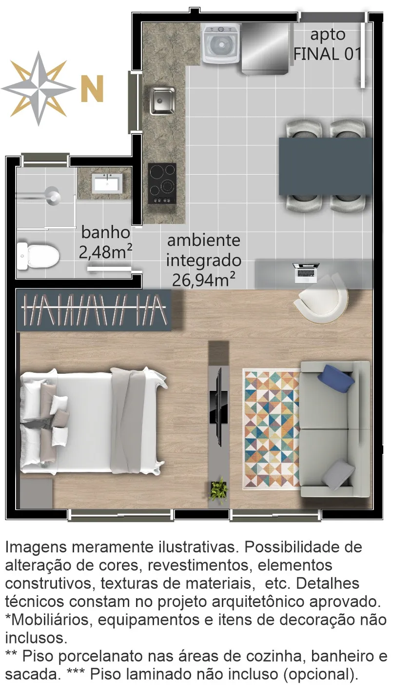 Apartamento para venda no bairro Centro em Caxias do Sul