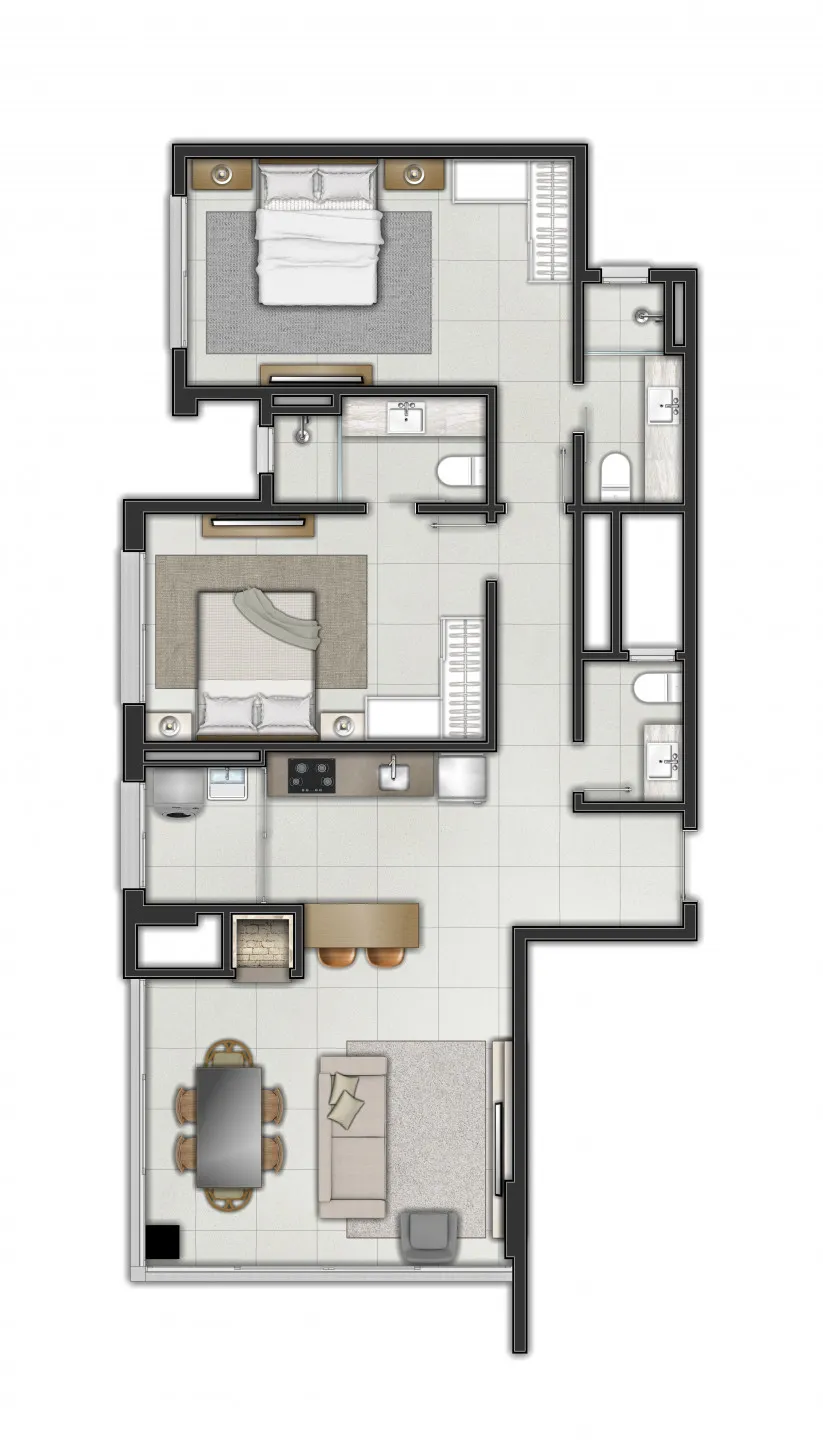 Apartamento para venda no bairro Centro em Torres