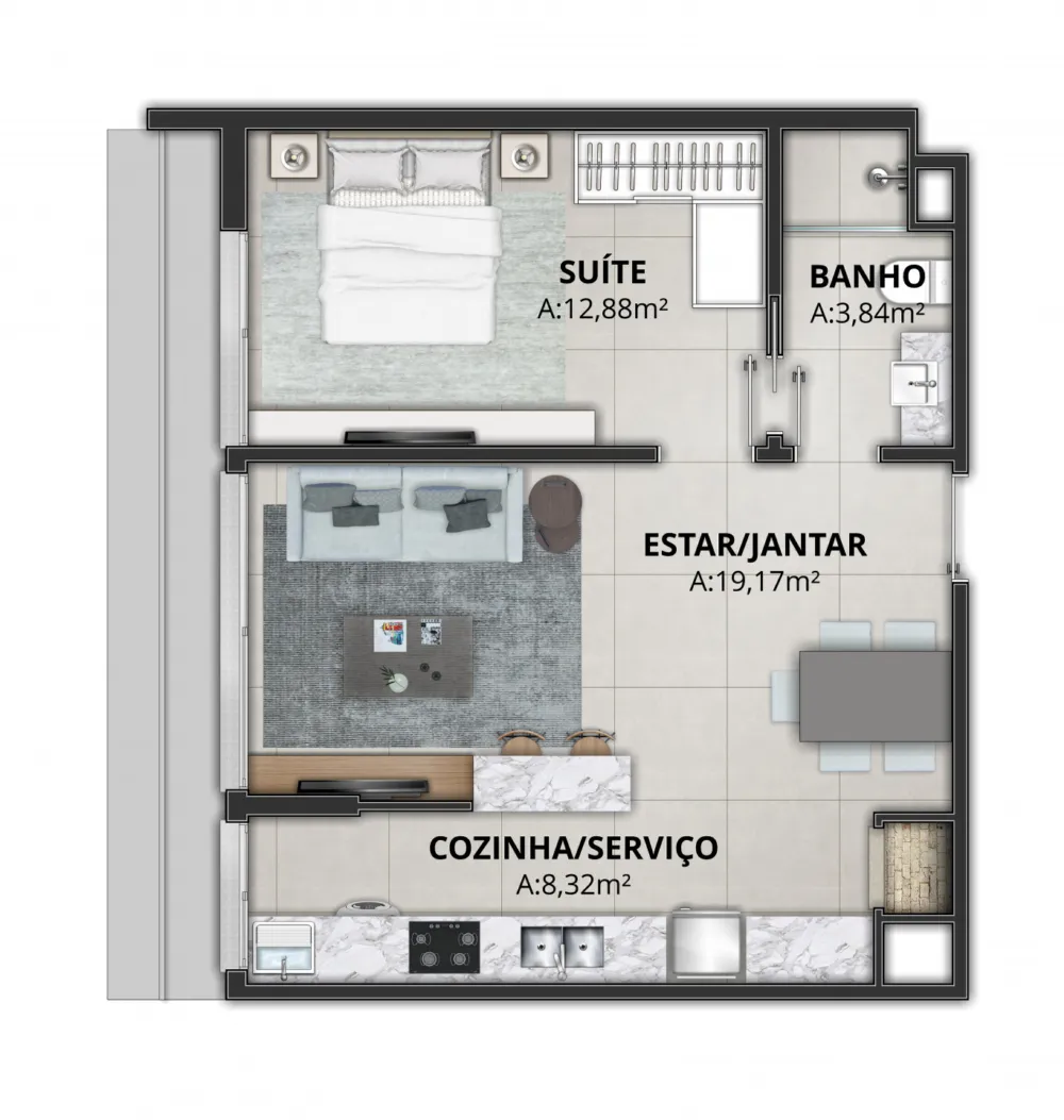 Apartamento para venda no bairro Centro em Torres
