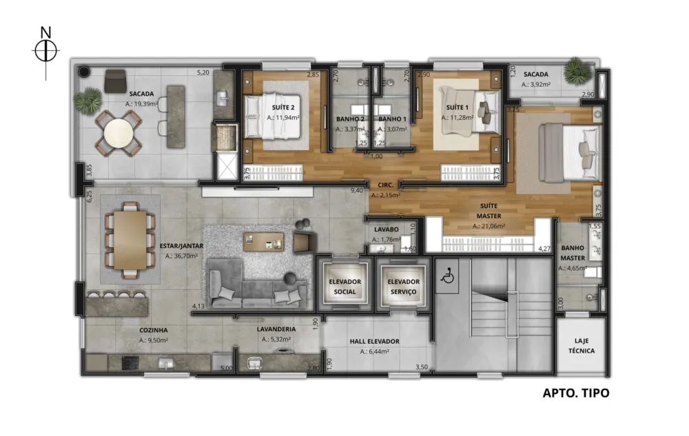 Apartamento para venda no bairro Panazzolo em Caxias do Sul