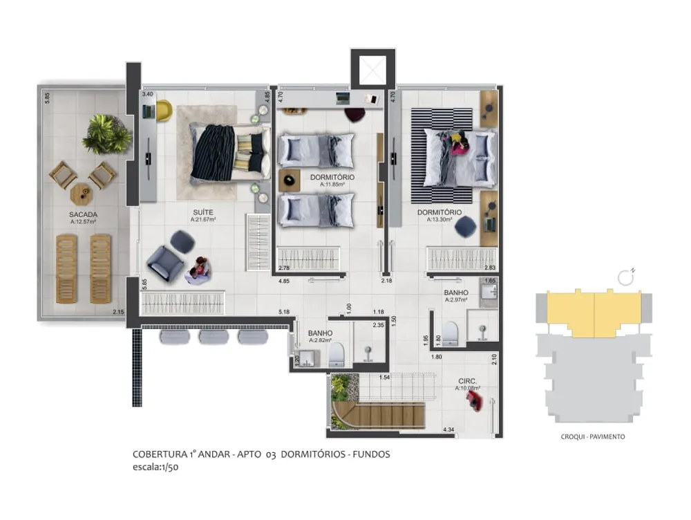 Apartamento para venda no bairro Predial em Torres