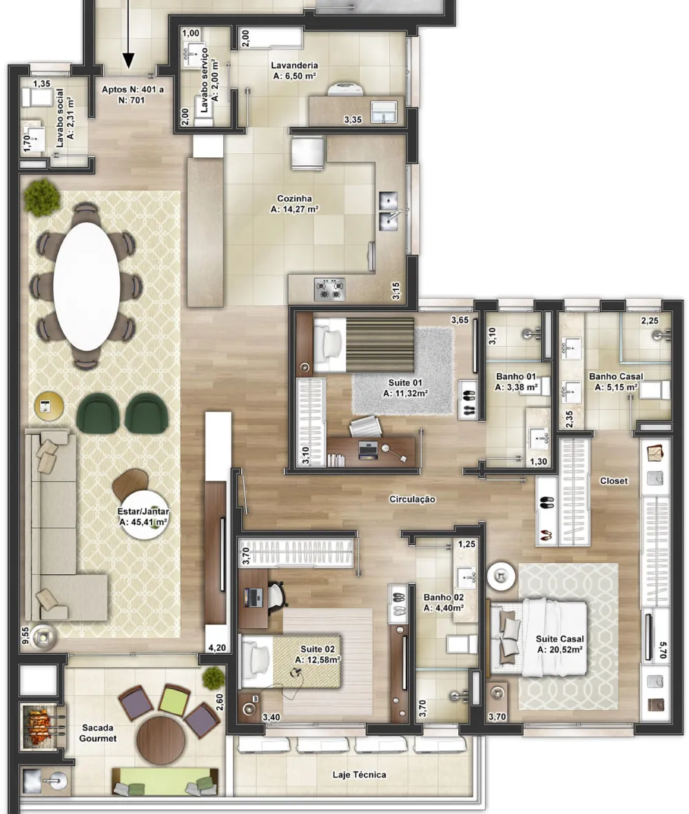 Apartamento para venda no bairro Exposição em Caxias do Sul