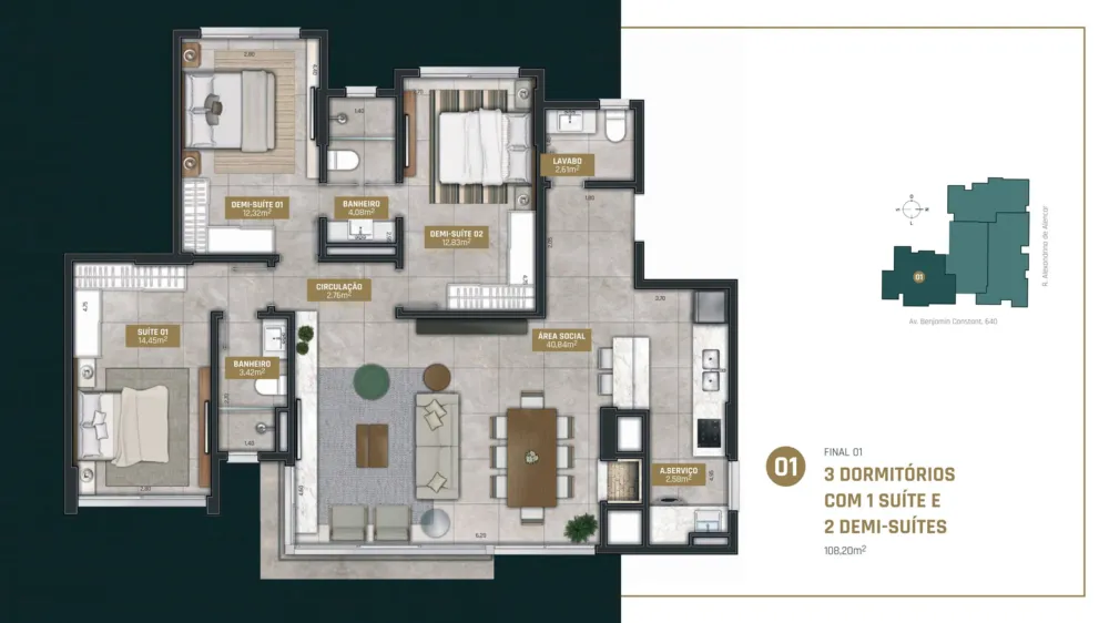 Apartamento para venda no bairro Centro em Torres