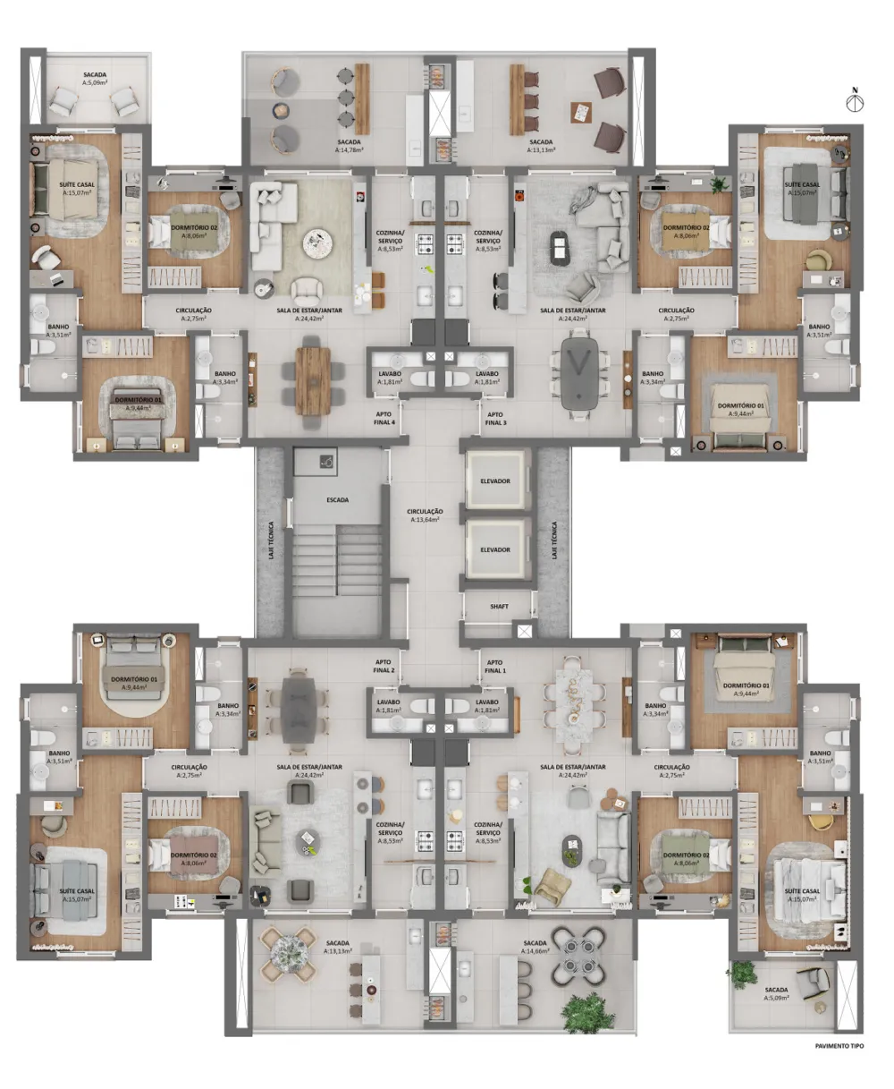Apartamento para venda no bairro Panazzolo em Caxias do Sul