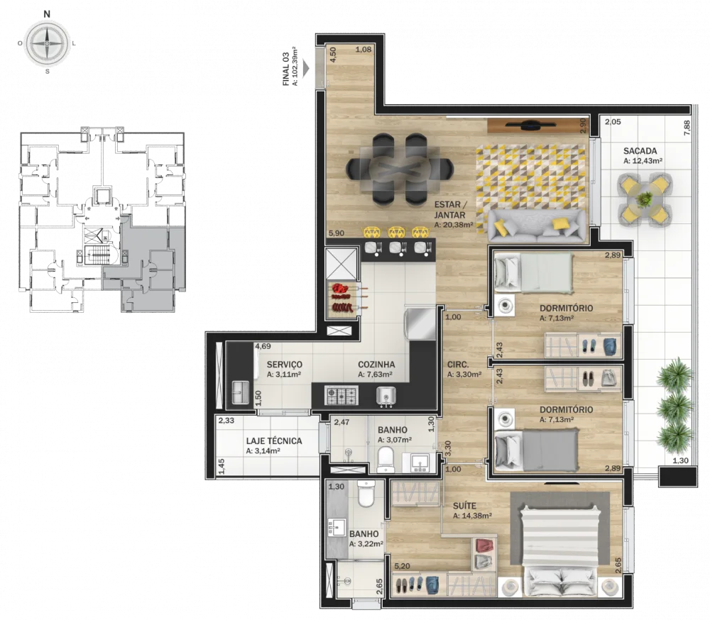 Apartamento para venda no bairro Madureira em Caxias do Sul