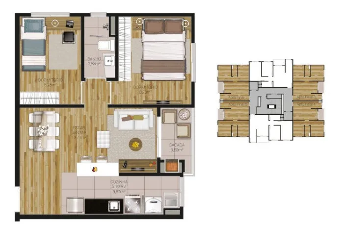 Apartamento para venda no bairro São Leopoldo em Caxias do Sul
