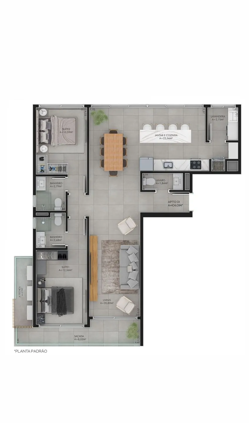 Apartamento para venda no bairro Centro em Torres
