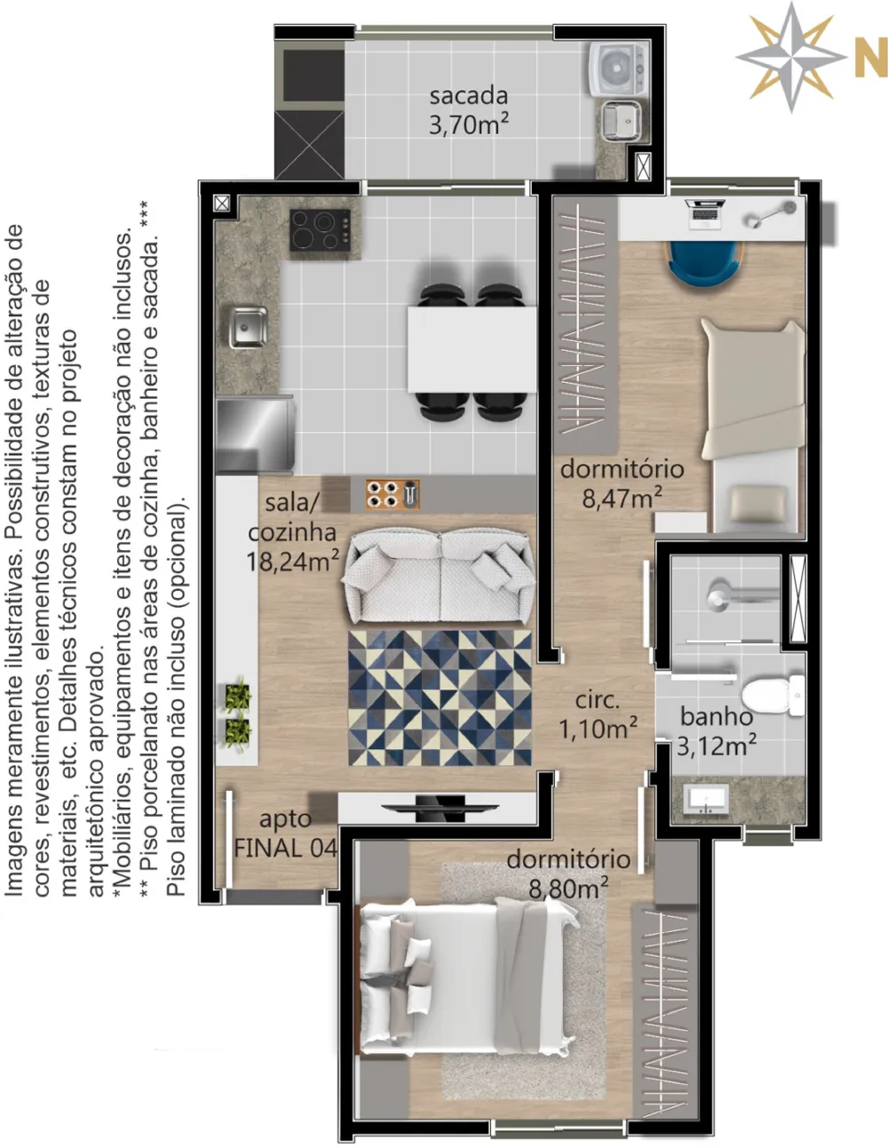 Apartamento para venda no bairro Centro em Caxias do Sul