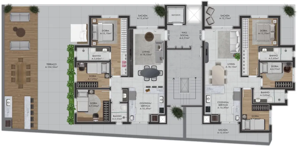 Apartamento para venda no bairro Nossa Senhora de Lourdes em Caxias do Sul
