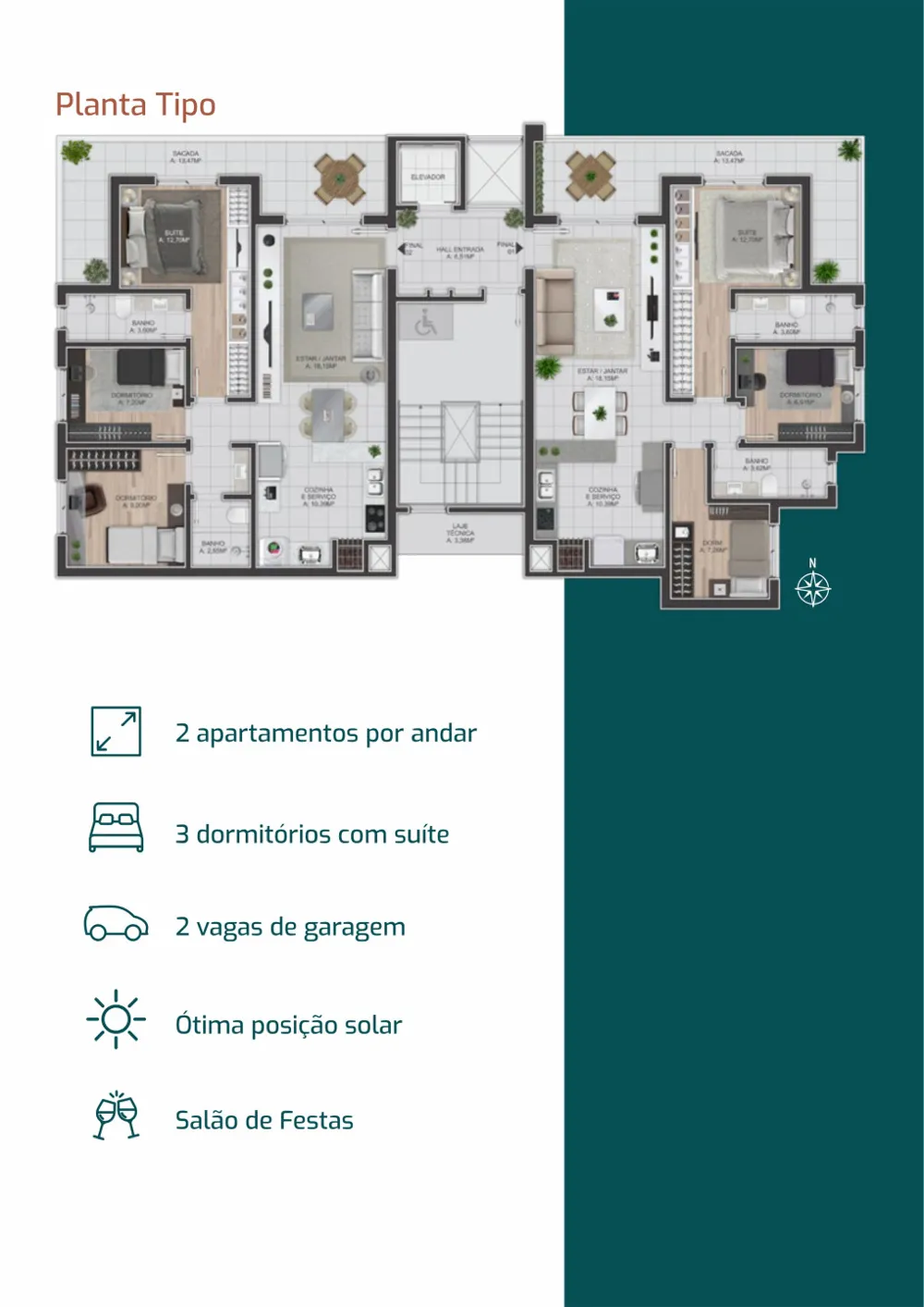 Apartamento para venda no bairro Nossa Senhora de Lourdes em Caxias do Sul