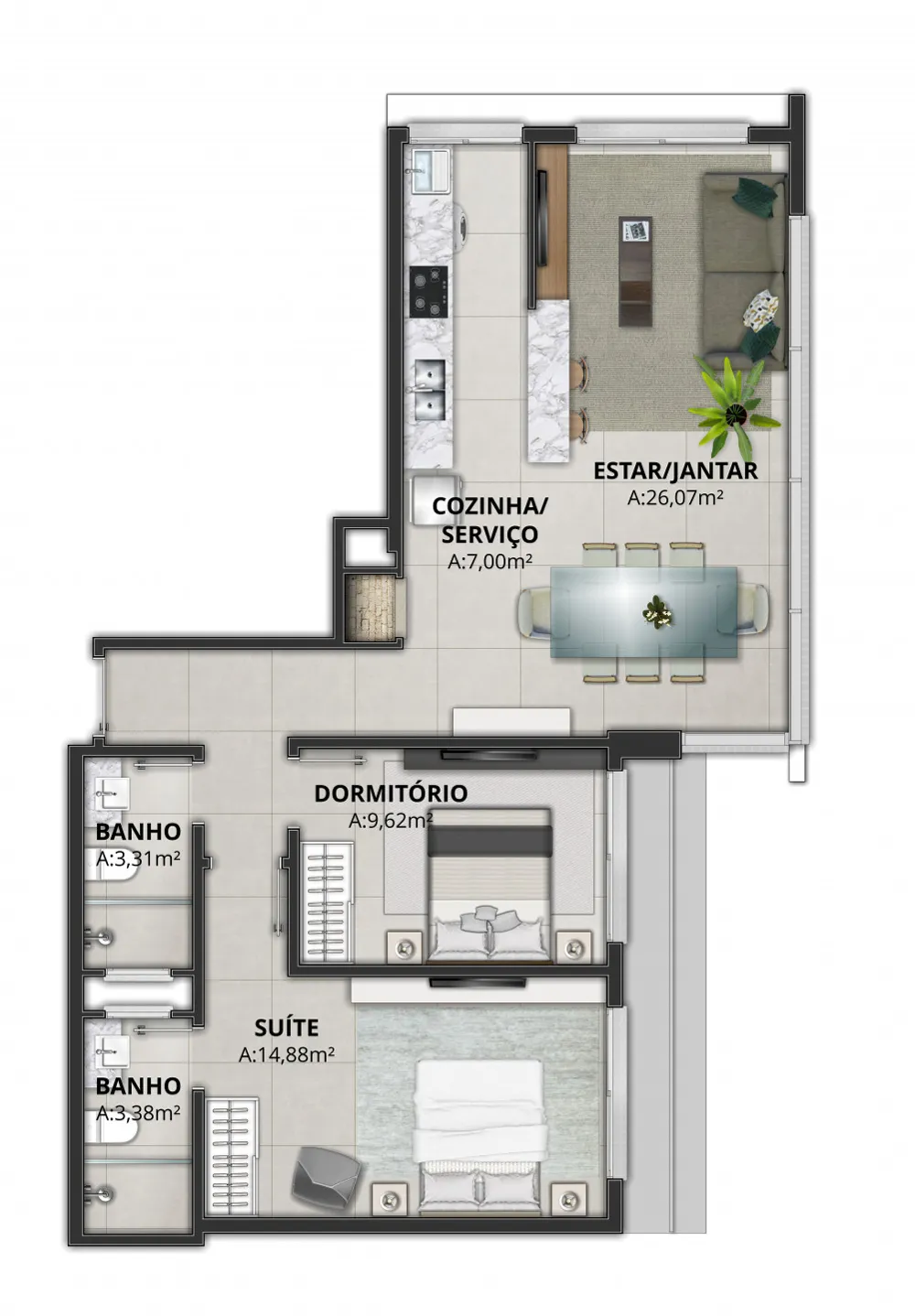 Apartamento para venda no bairro Centro em Torres