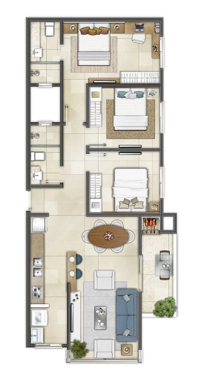 Apartamento para venda no bairro Centro em Torres