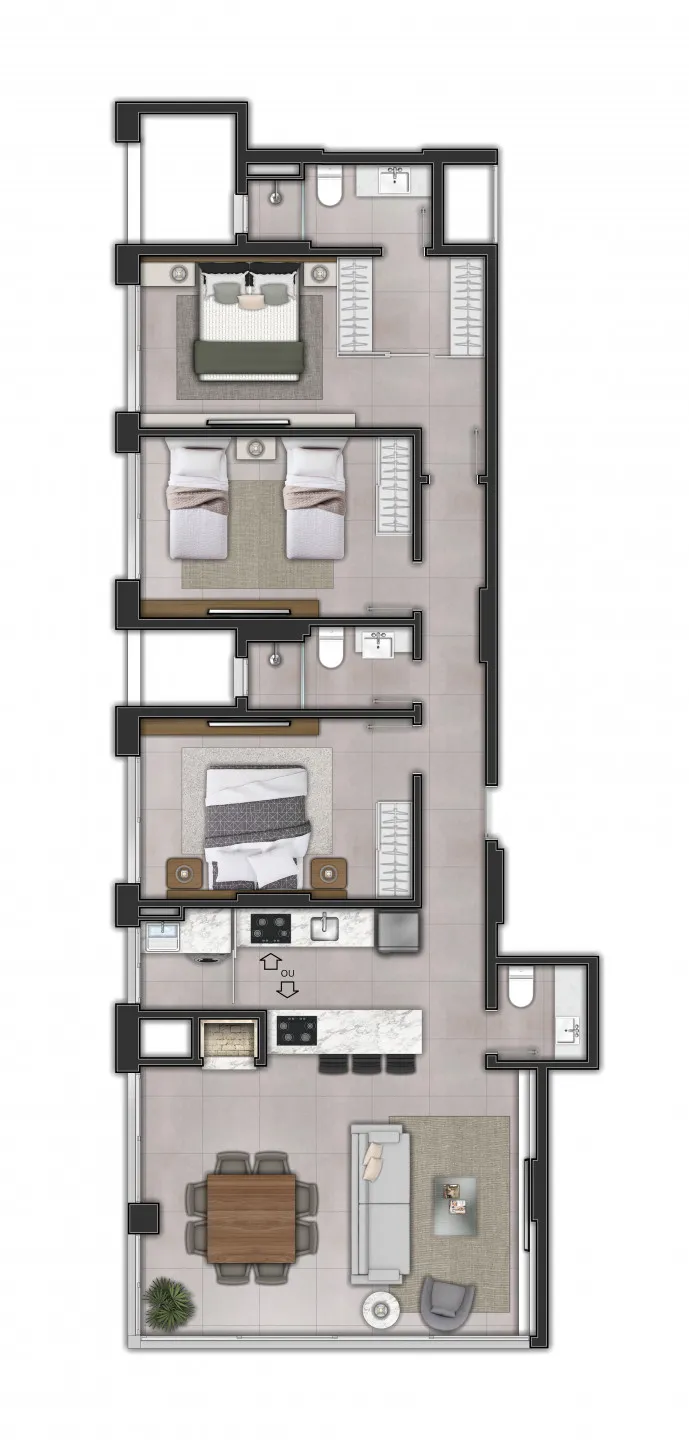 Apartamento para venda no bairro Centro em Torres