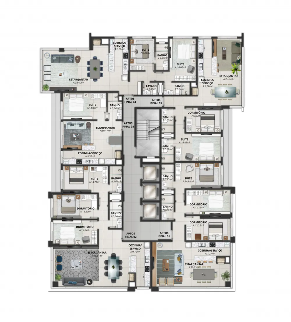 Apartamento para venda no bairro Centro em Torres