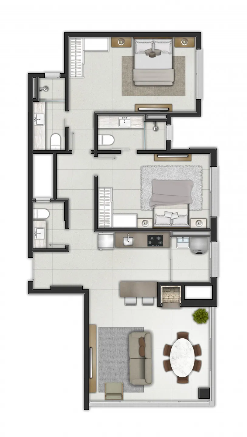 Apartamento para venda no bairro Centro em Torres