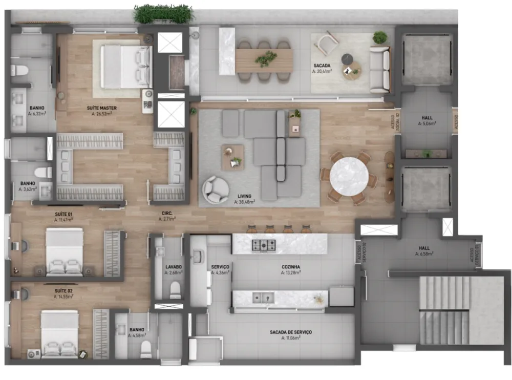 Apartamento para venda no bairro Cristo Redentor em Caxias do Sul