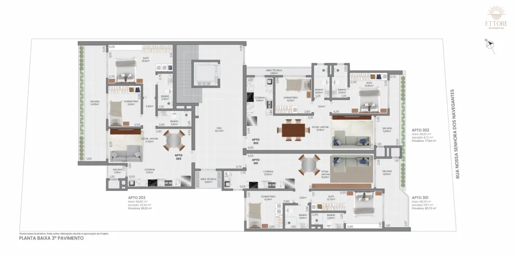 Apartamento para venda no bairro Centro em Torres