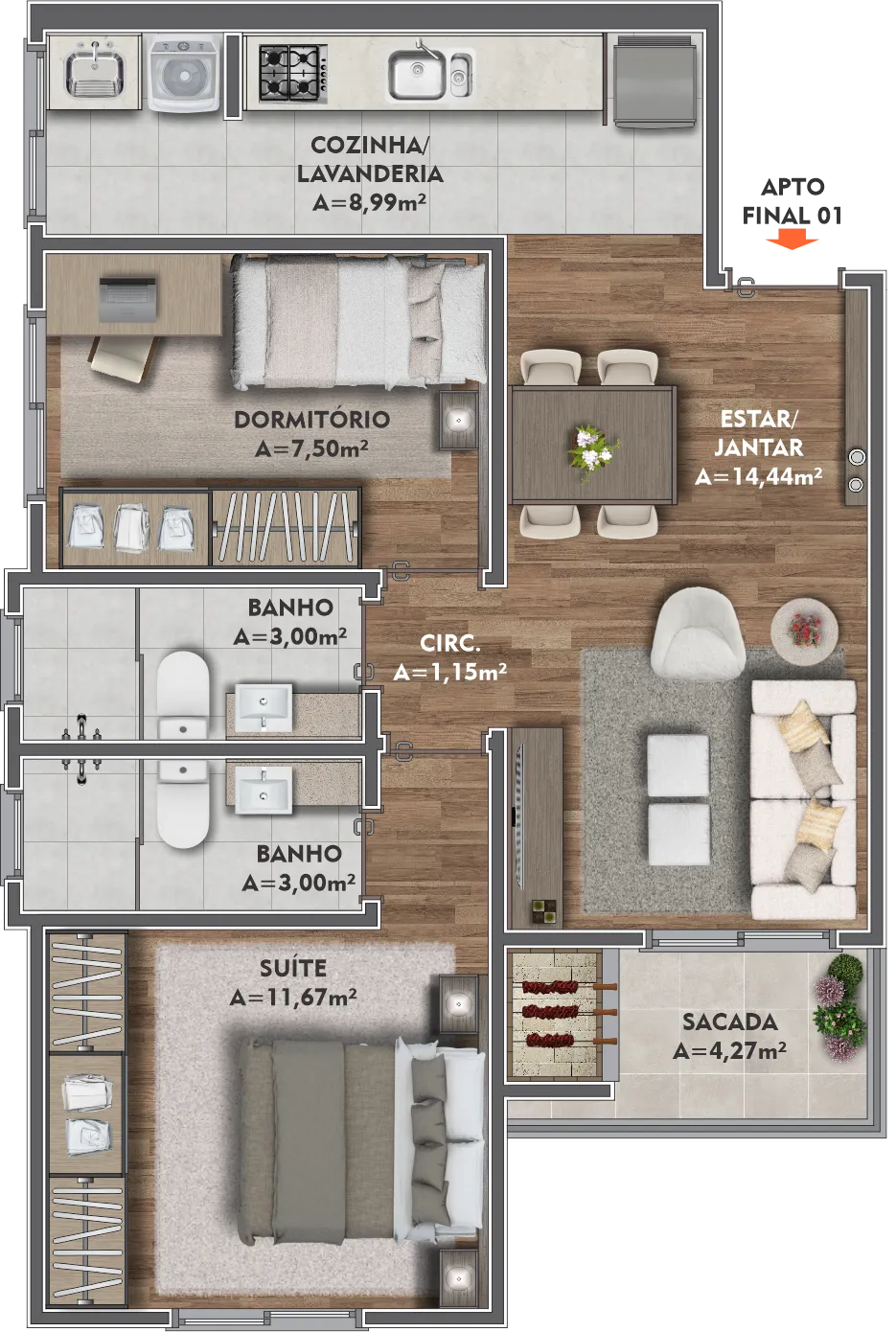 Apartamento para venda no bairro Sanvitto em Caxias do Sul