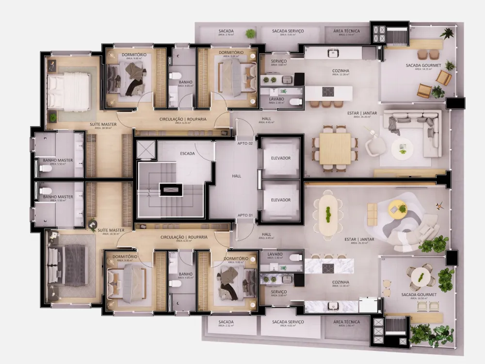 Apartamento para venda no bairro Universitário em Caxias do Sul