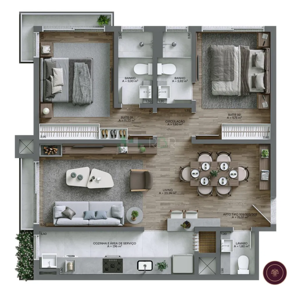 Apartamento Temático Montalcino Gramado - 1 ou 2 suítes - Para Amantes de Vinho!