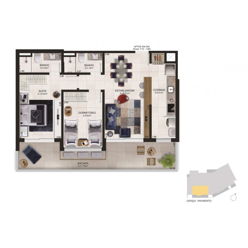 Apartamento à venda com 2 quartos, 83m² - Foto 16